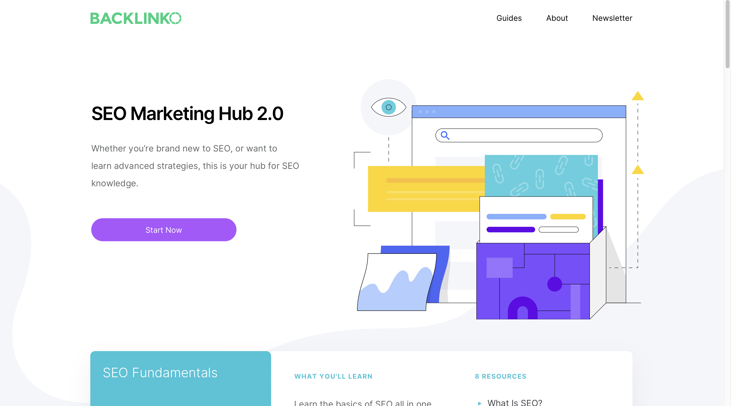 An image about the Backlinko SEO Hub tool